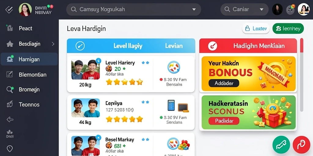 Tampilan awal HOKILUCK yang memukau dan intuitif.