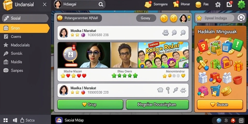 Tampilan awal game dengan karakter menawan.