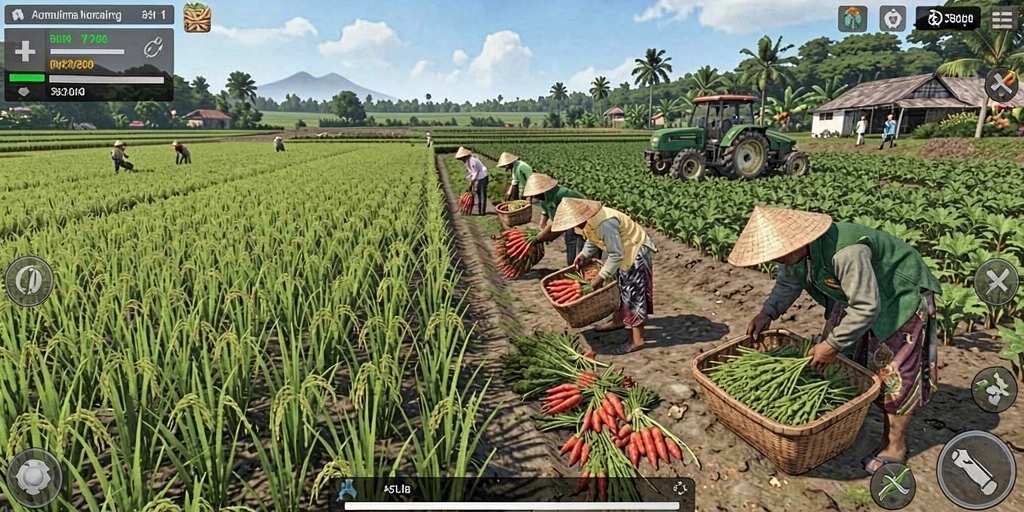 Tampilan utama RAJACUAN yang menampilkan karakter utama.